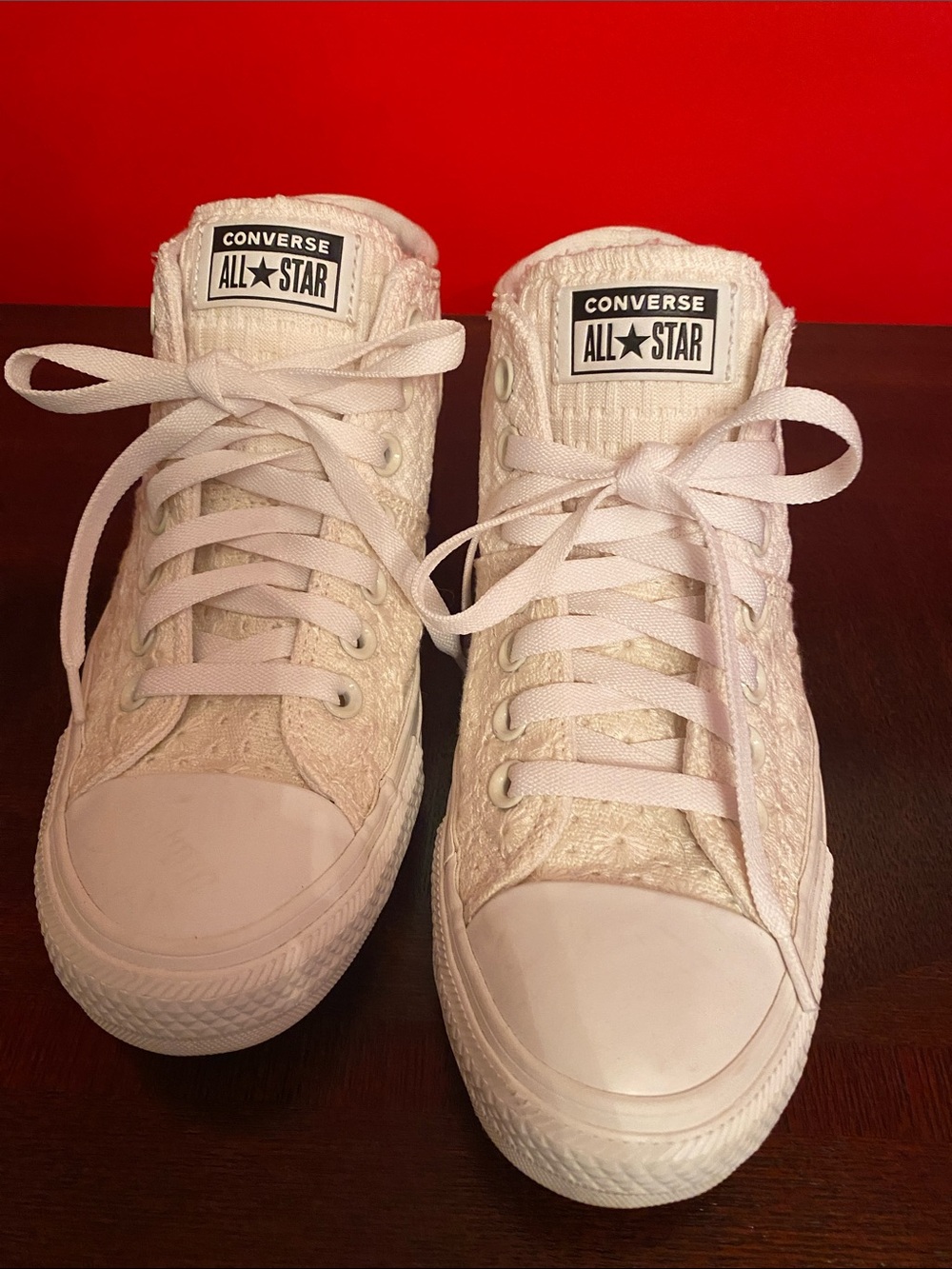 Converse All Star Women's Lace High-Top Sneakers in White
